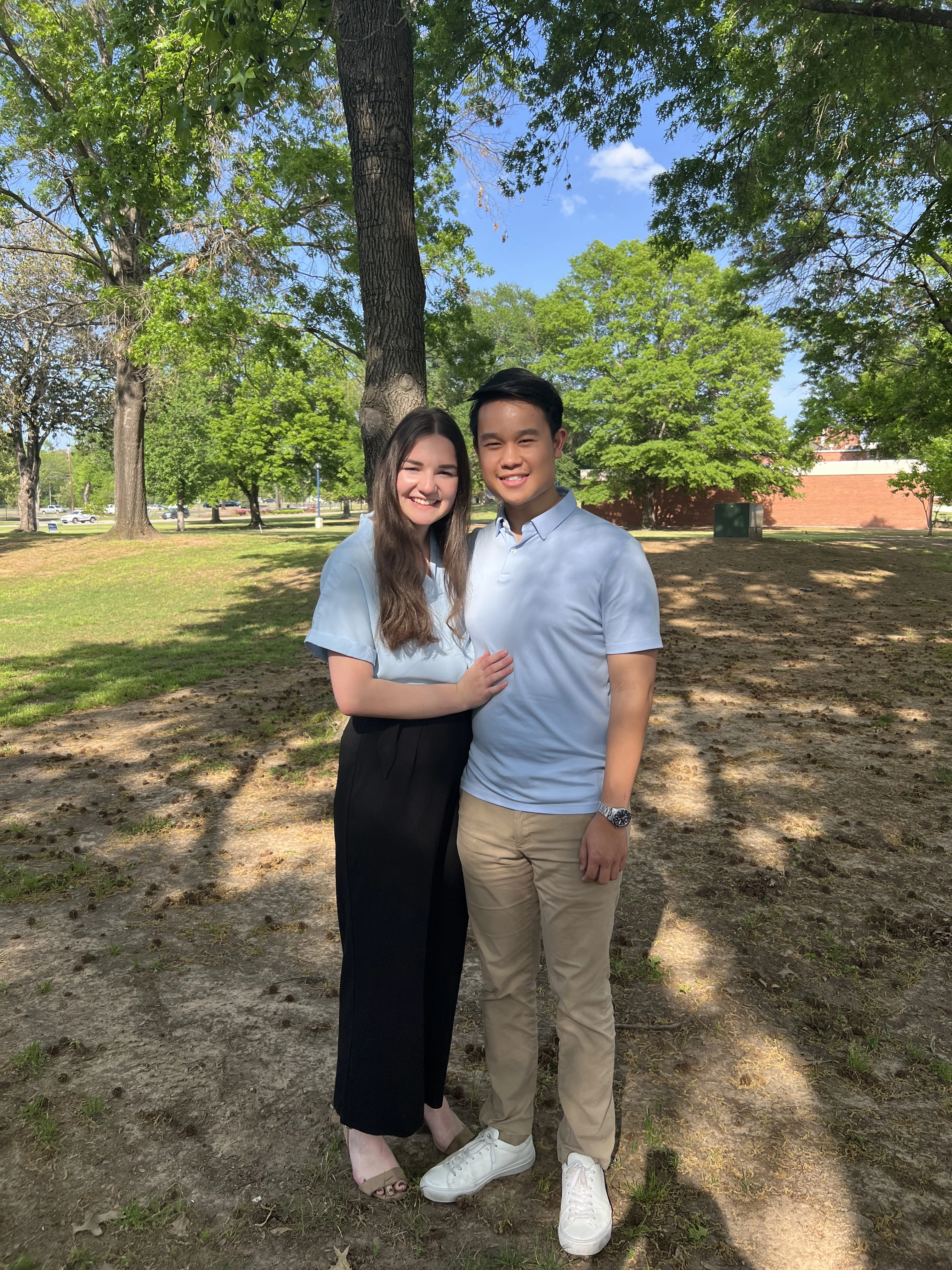 Justin and Anna enjoying a spring day in the park